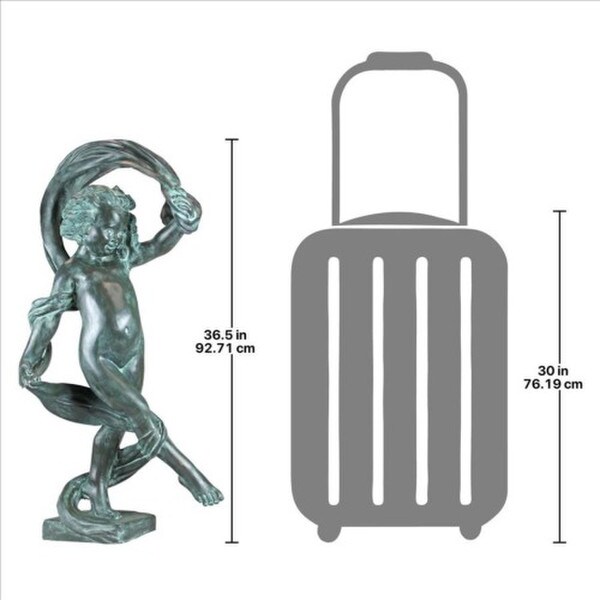 Dancing Girl of the Wind Bronze Garden Statue windblown cloth Classic